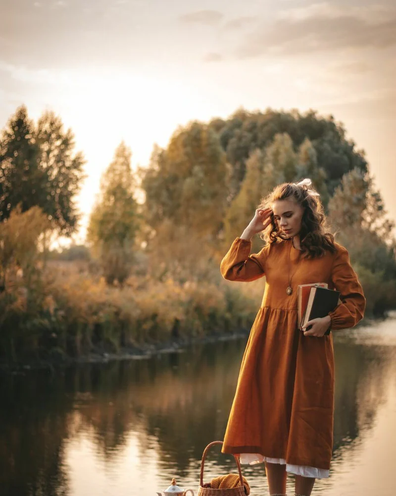 Платье льняное «Шафран»
