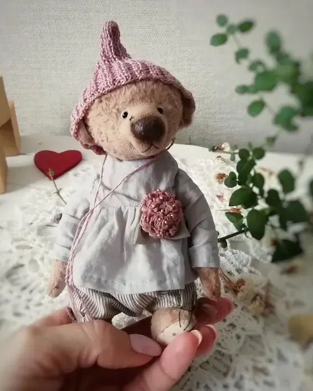 Мишка Тедди Софи, розовый, 17 см