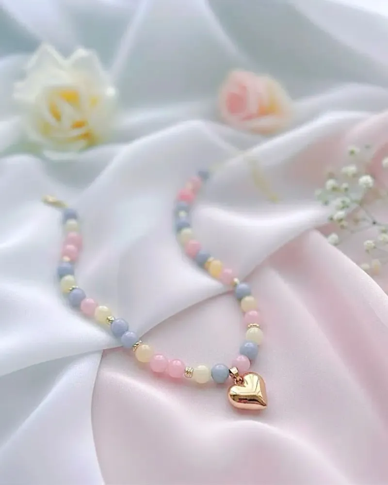 Колье из морганита «Сердце мечты»