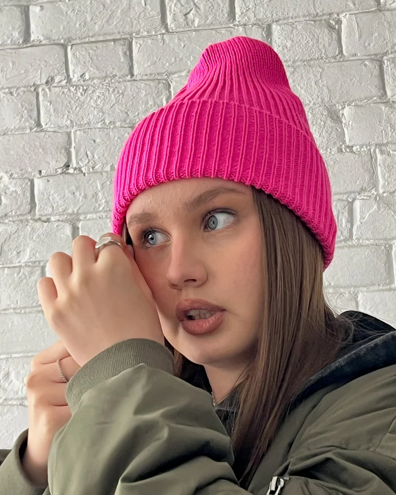 шапка классика спорт — яркая фуксия