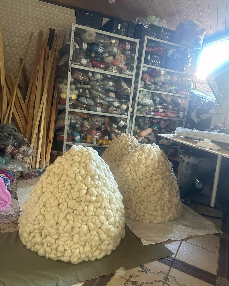 Абажур из шерсти мериноса