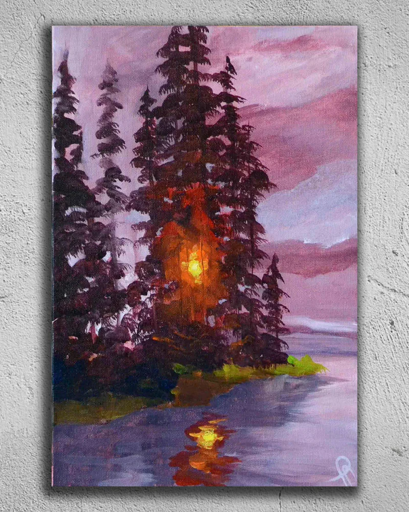 Костёр в лесу