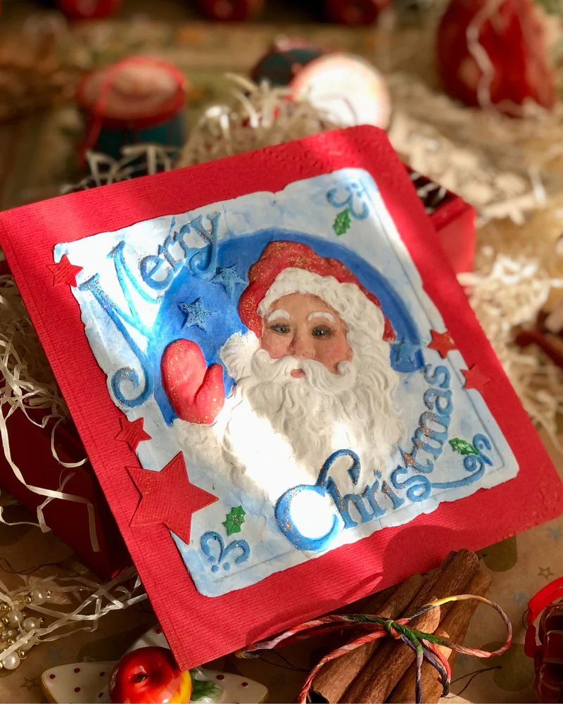 Новогодняя открытка Merry Christmas с конвертом