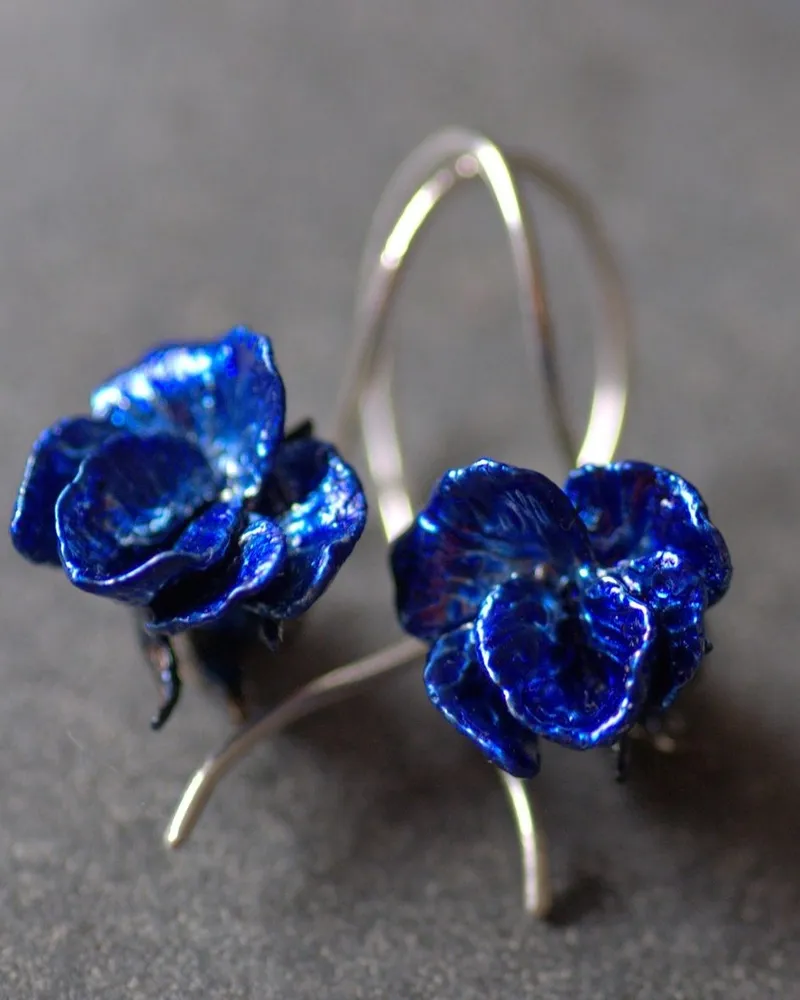 Серьги "Violet" — Синие цветы