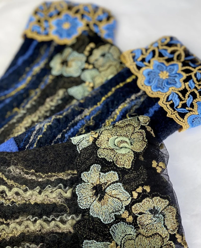 Митенки валяные «Floral style»