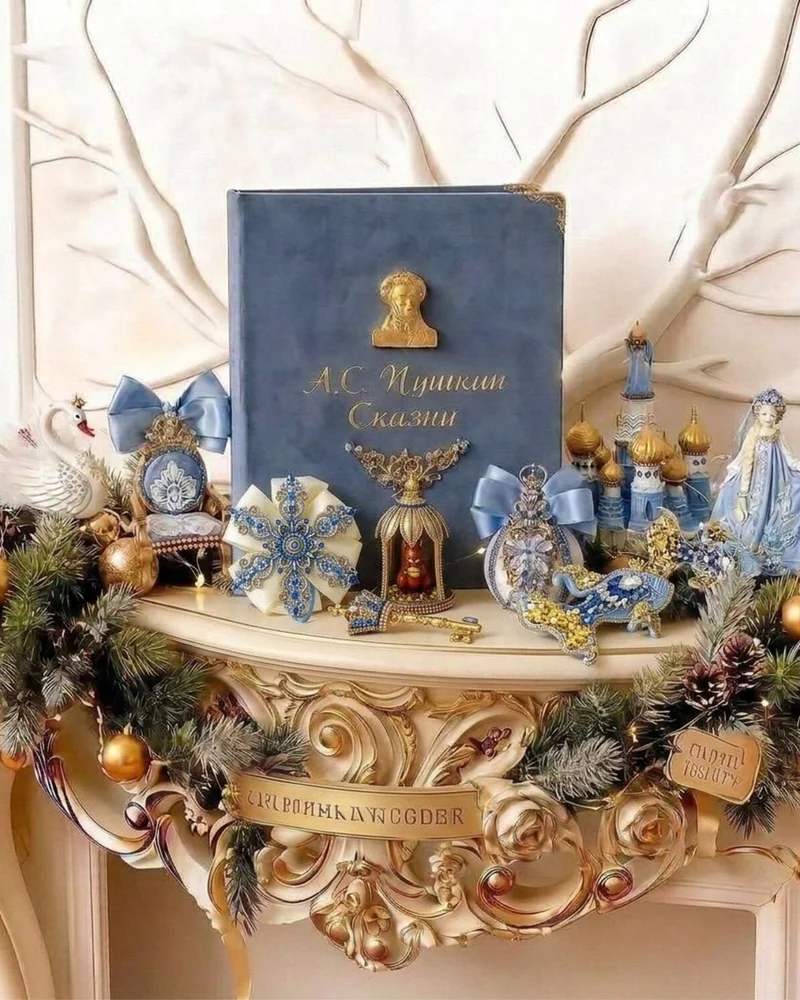 Набор ёлочных игрушек «Сказки Пушкина» в коробке-книге — Основной