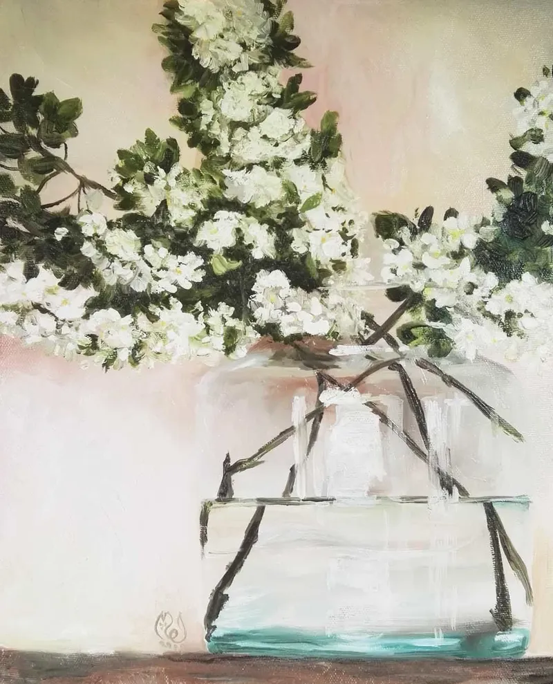 Яблоня в вазе. Картина маслом 40×50 см — 40×50 см