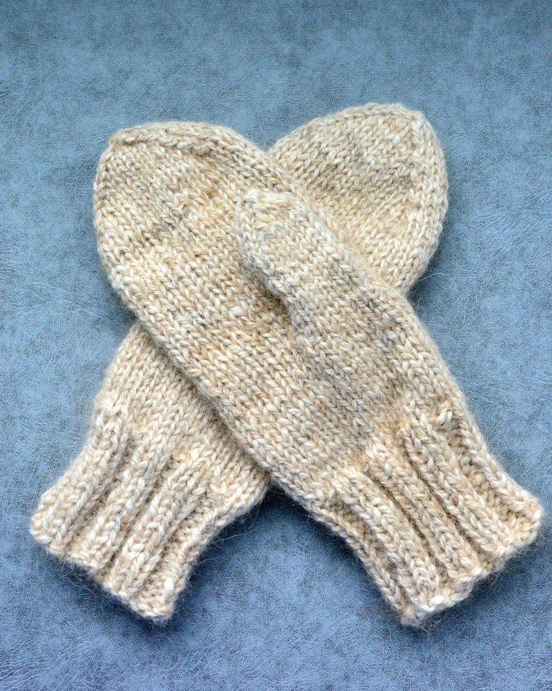Варежки рукавицы из собачьей шерсти (колли) — Женские