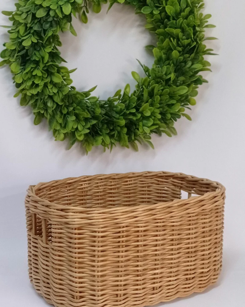 Плетеные овальные корзины с ручками — Большая 23×30 см