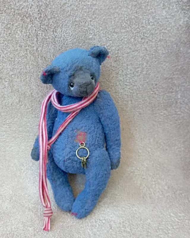 Мишка Тедди Малыш, синий, 16 см