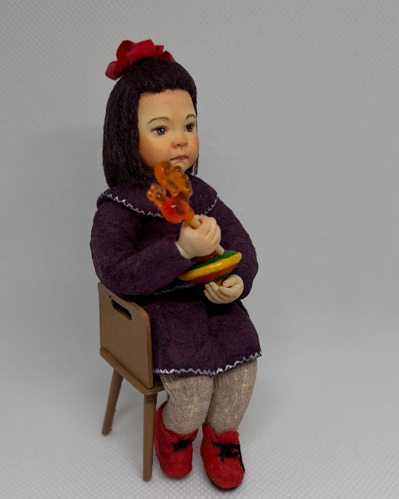 Коллекционная ватная ёлочная игрушка «Маришка»