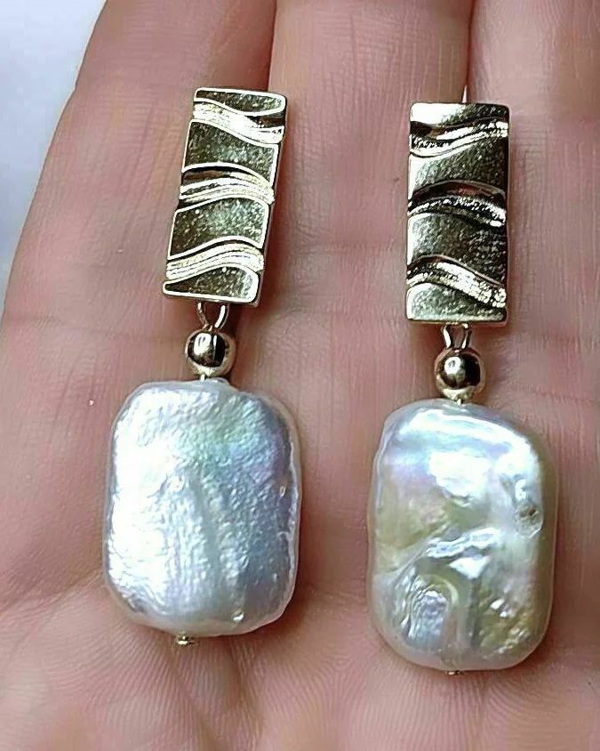 Серьги с жемчугом барокко