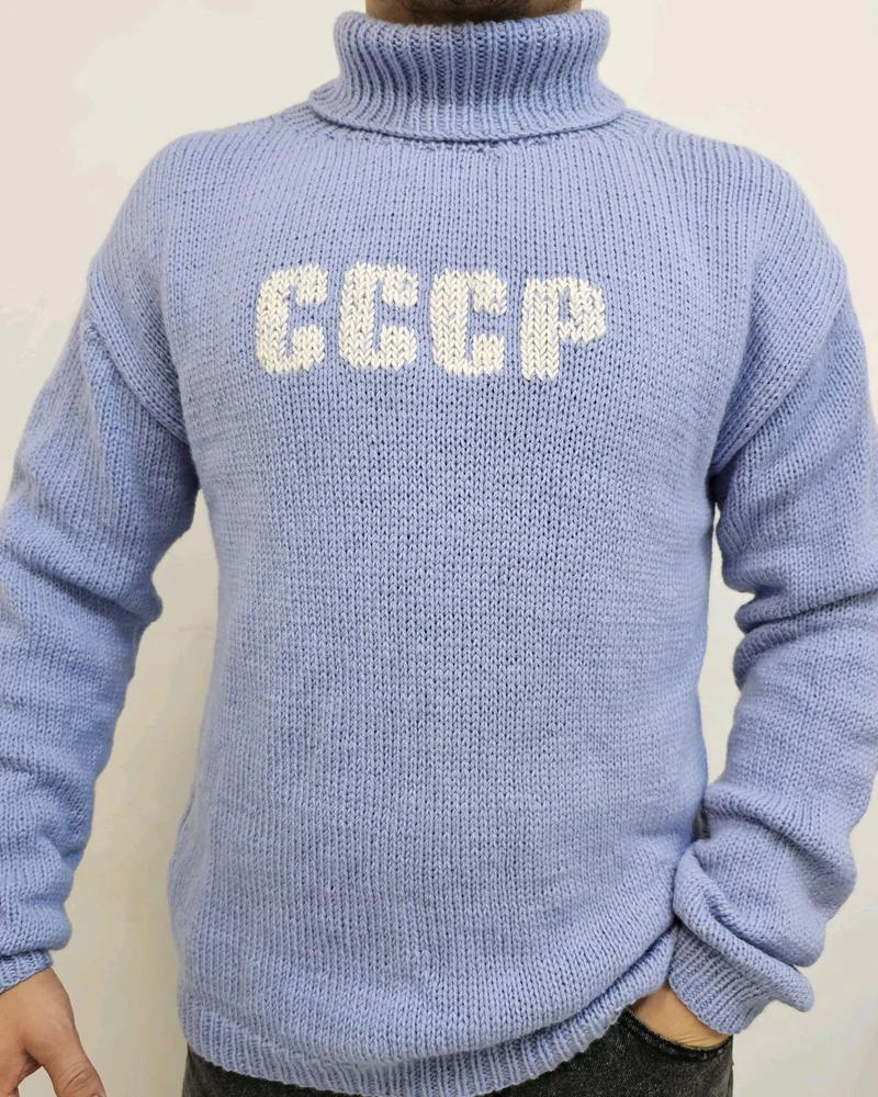 Шерстяной свитер ручной работы СССР