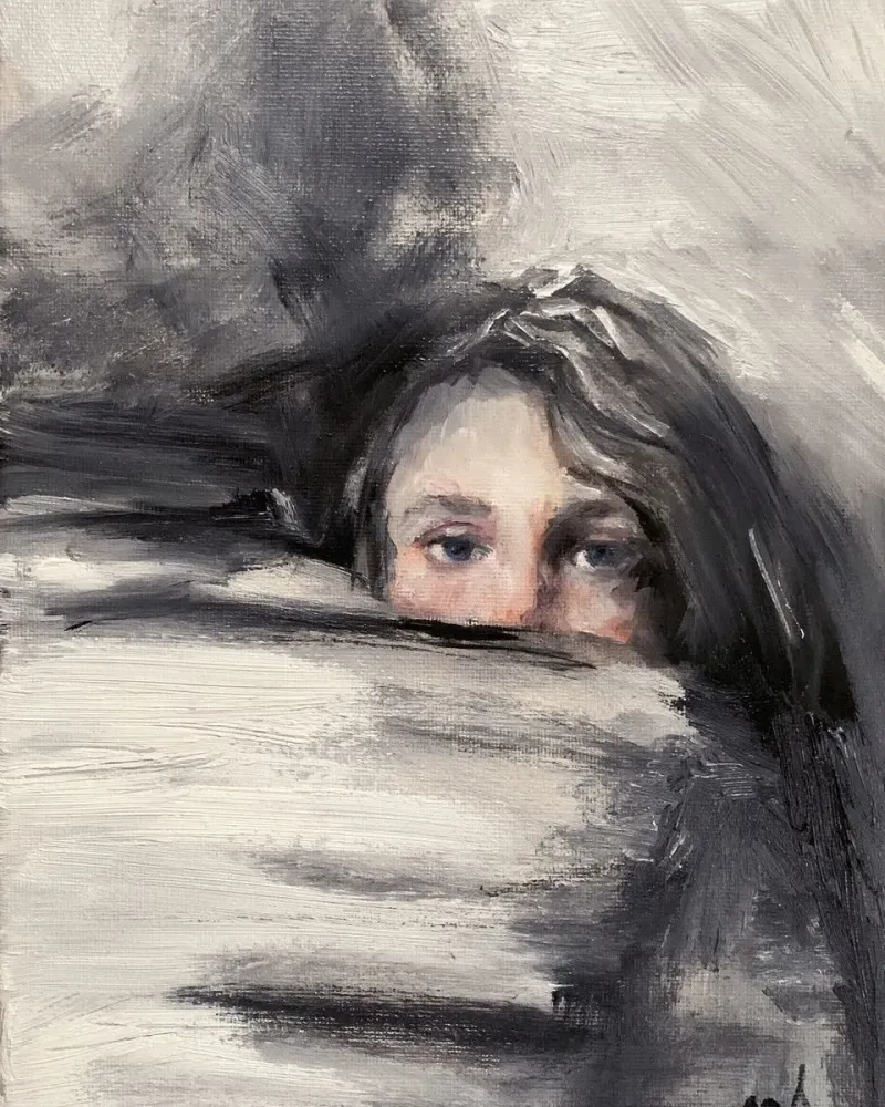 Детский портрет. Картина маслом 20×30 см — 20×30 см