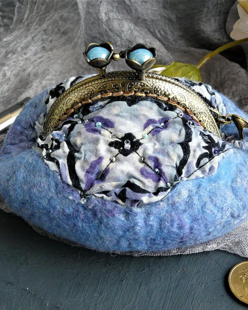 Косметичка с фермуаром, кошелек монетница