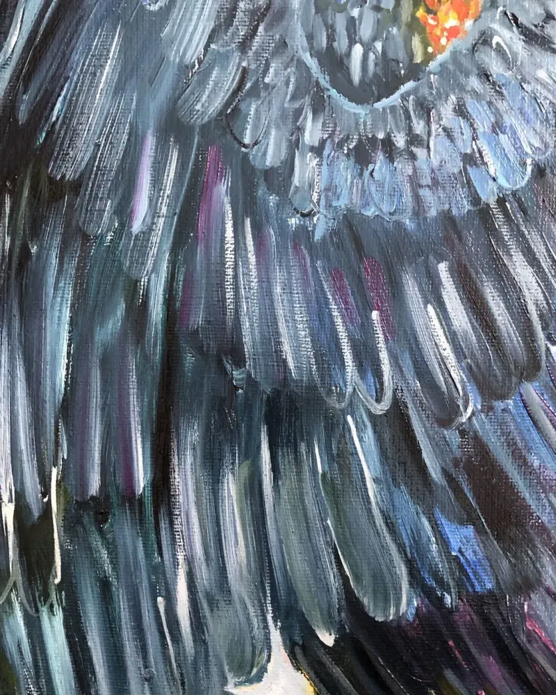 Сирин. Картина маслом 30×60 см — 30×60 см