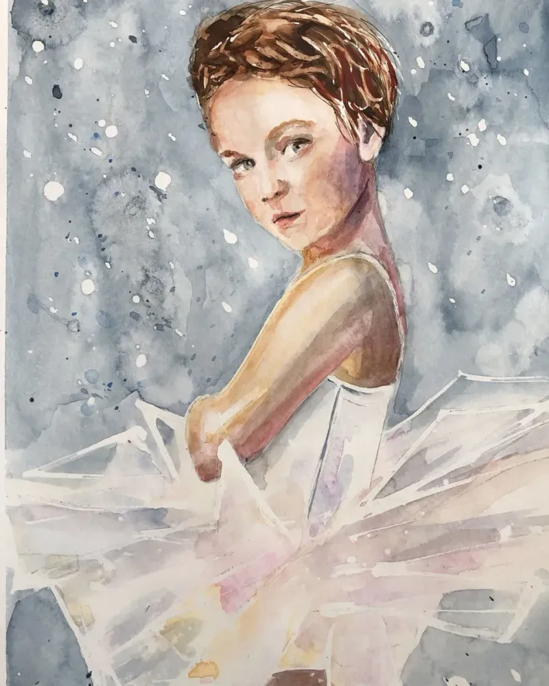 Балерина. Акварель 20×30 см — 20×30 см