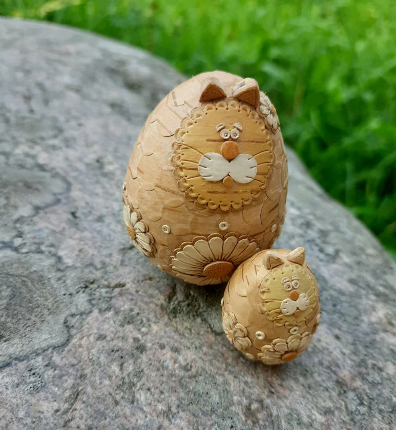 Кот Цветочный. Береста