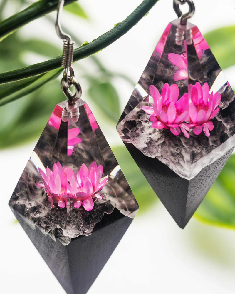 Серьги ромбики "Lotus" — Основной вариант