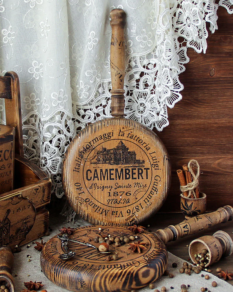 Сырная сервировочная доска с ручкой «Cammambert» — Основной
