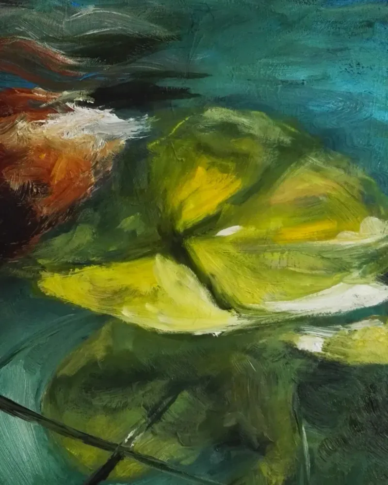 Русалка. Картина маслом 60×60 см — 60×60 см