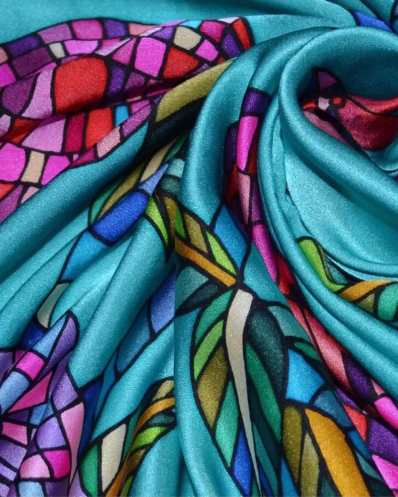 Платок «Гранаты» — 90×90 см, другие цвета