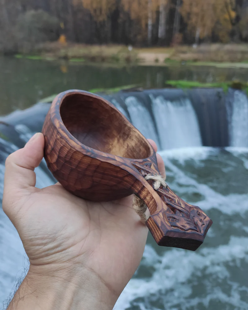 Кукса из липы Молот Тора, чаша, ковш из дерева