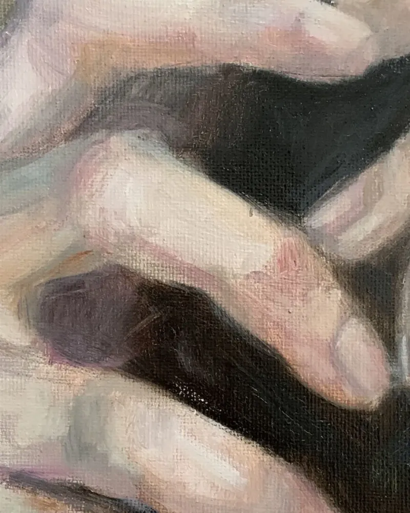 Портрет рук. Картина маслом 30×30 см — 30×30 см