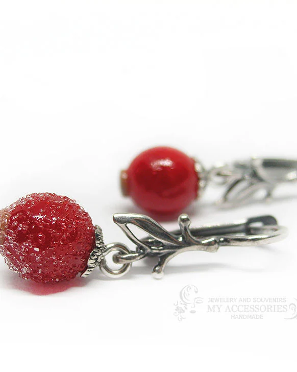 Серьги классические Клюковка