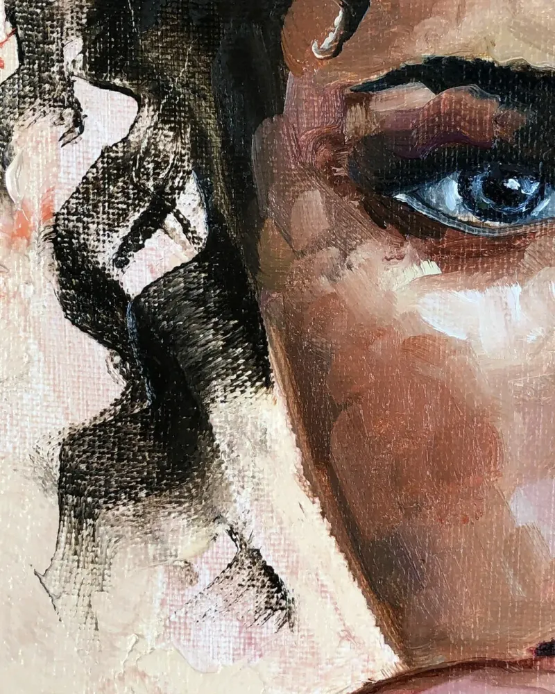 Портрет девушки. Картина маслом 20×30 см — 20×30 см