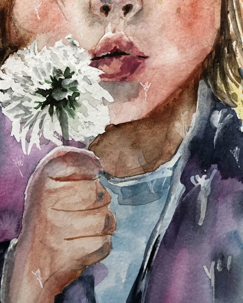 Одуванчик. Акварель 21×30 см — 21×30 см