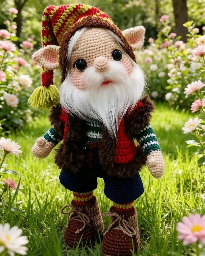 вязаная игрушка эльф Домовой — эльф Домовой