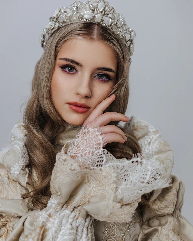 "Лебедь Белая" венец, кокошник в русском стиле