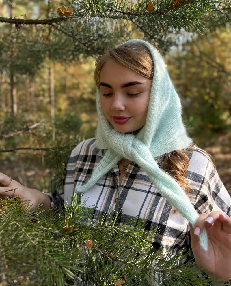 Косынка из пуха