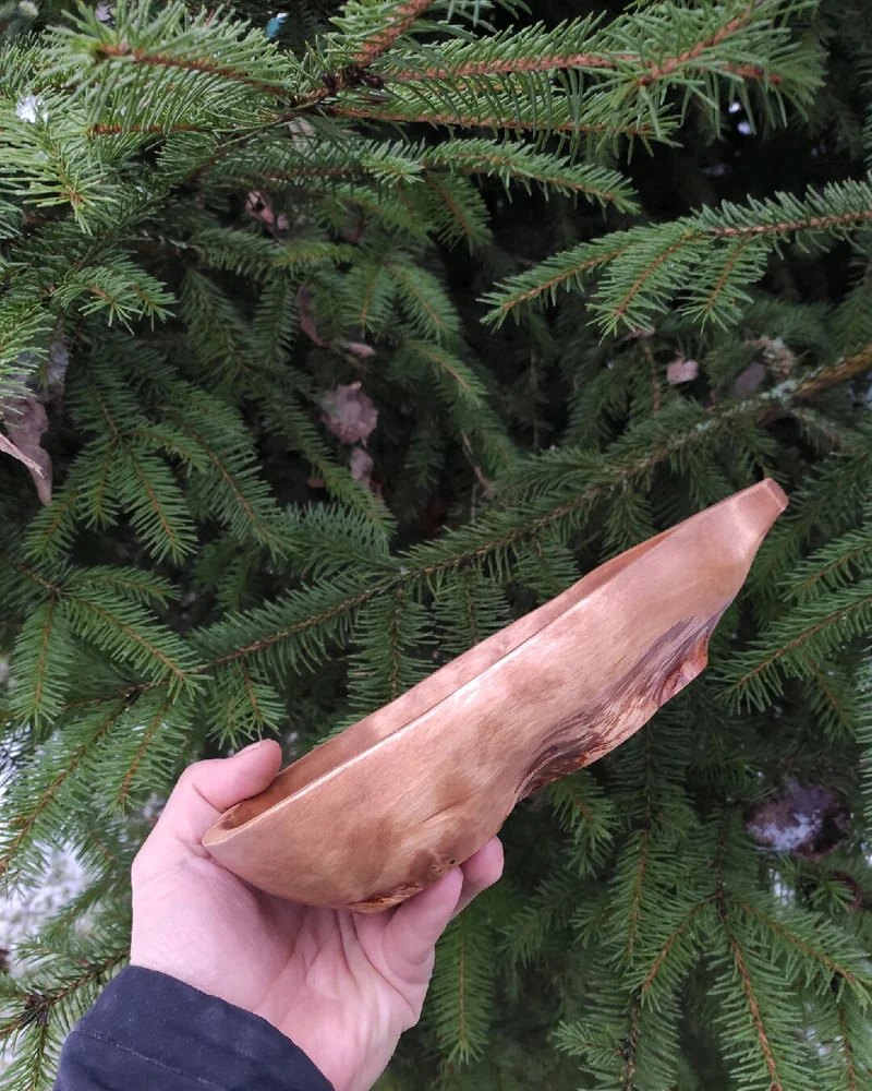 Миска из капа берёзы, морённая чагой — Миска из капа берёзы, морённая чагой