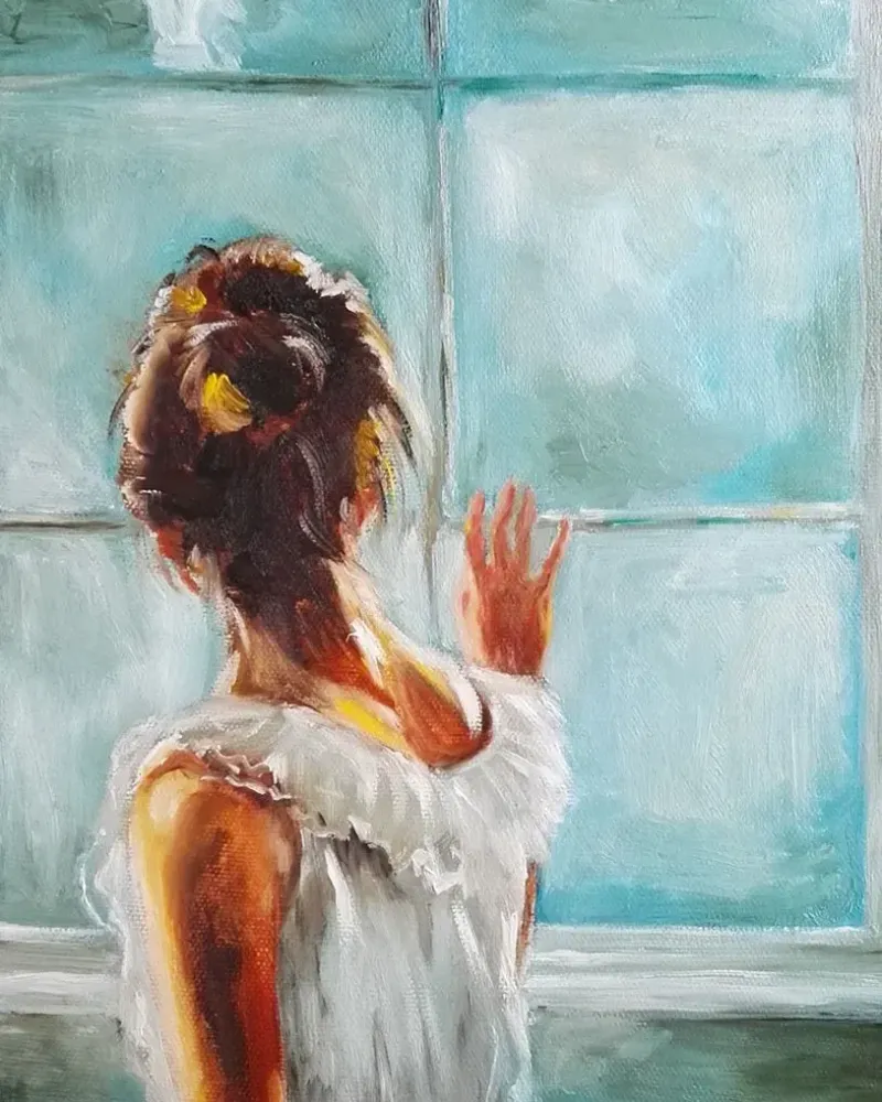Жду тебя. Картина маслом 30×50 см — 30×50 см