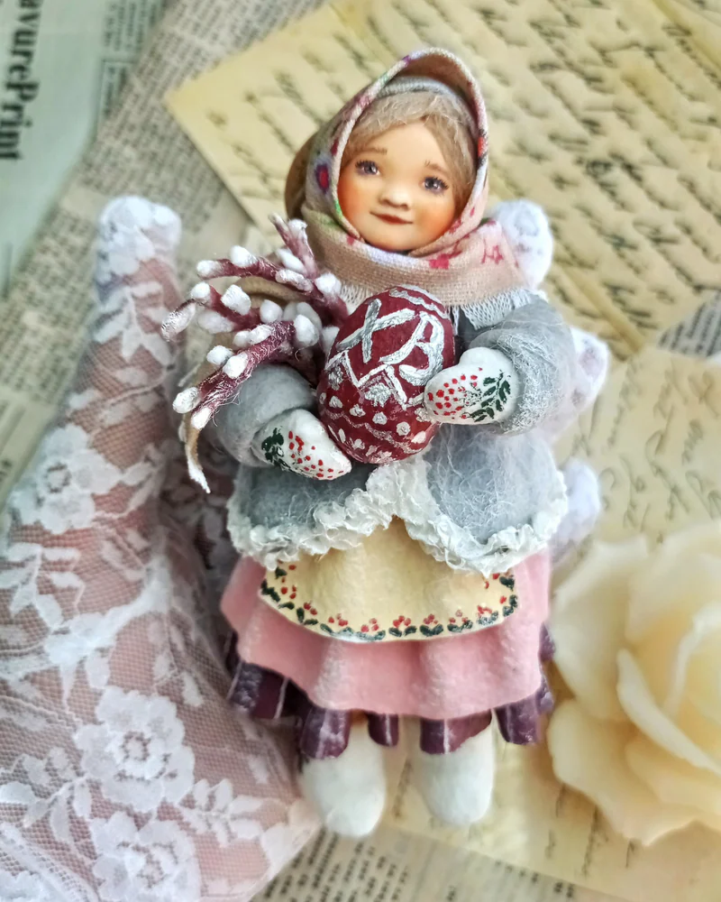 Ватная игрушка " Пасхальная Марфуша"