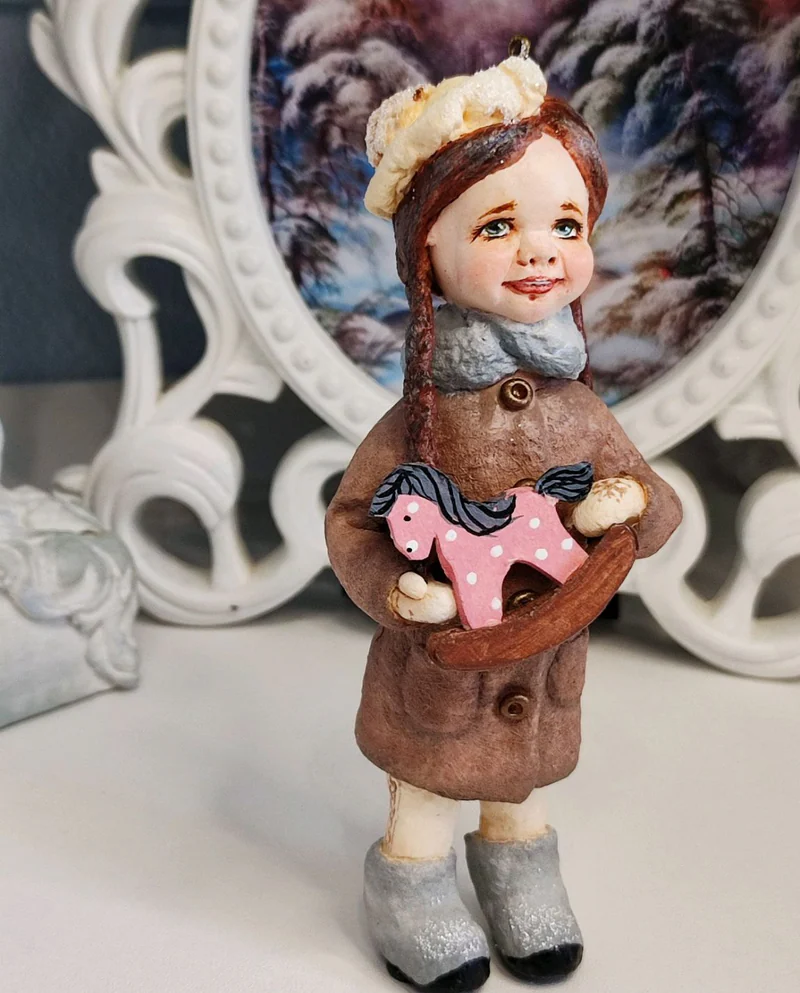 Ёлочная игрушка из ваты