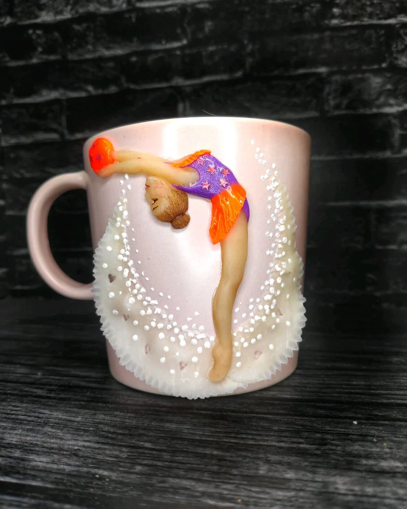 Кружка для гимнастки с декором