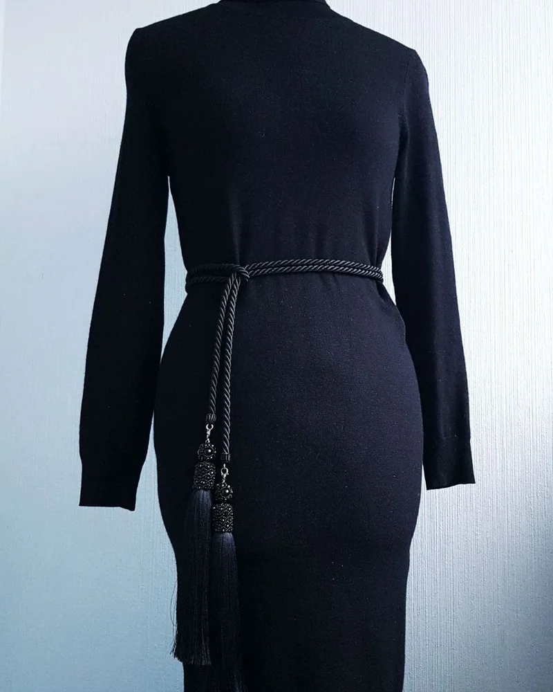 Пояс с кисточками "Black Silk"