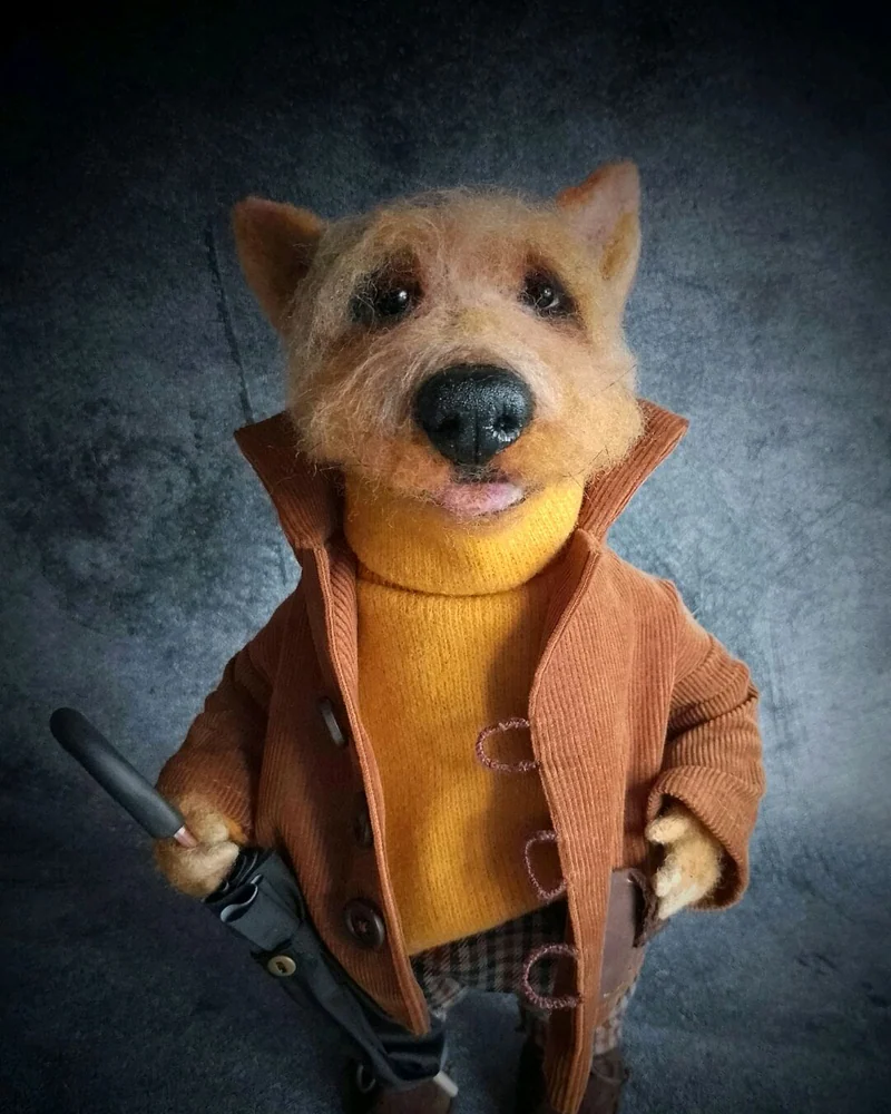Норвич-терьер Чарли. Интерьерная игрушка из шерсти