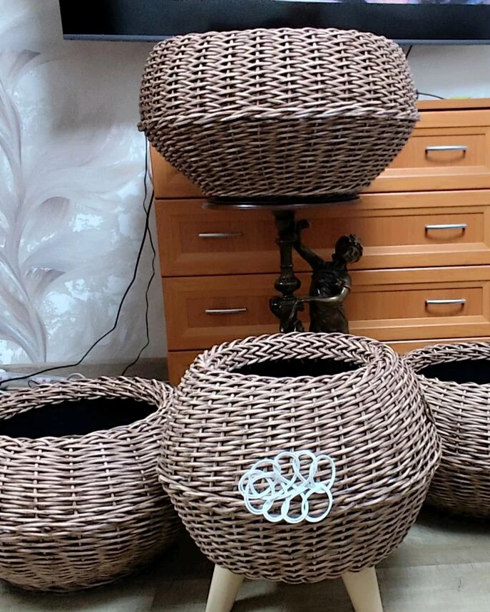 Кашпо из ротанга