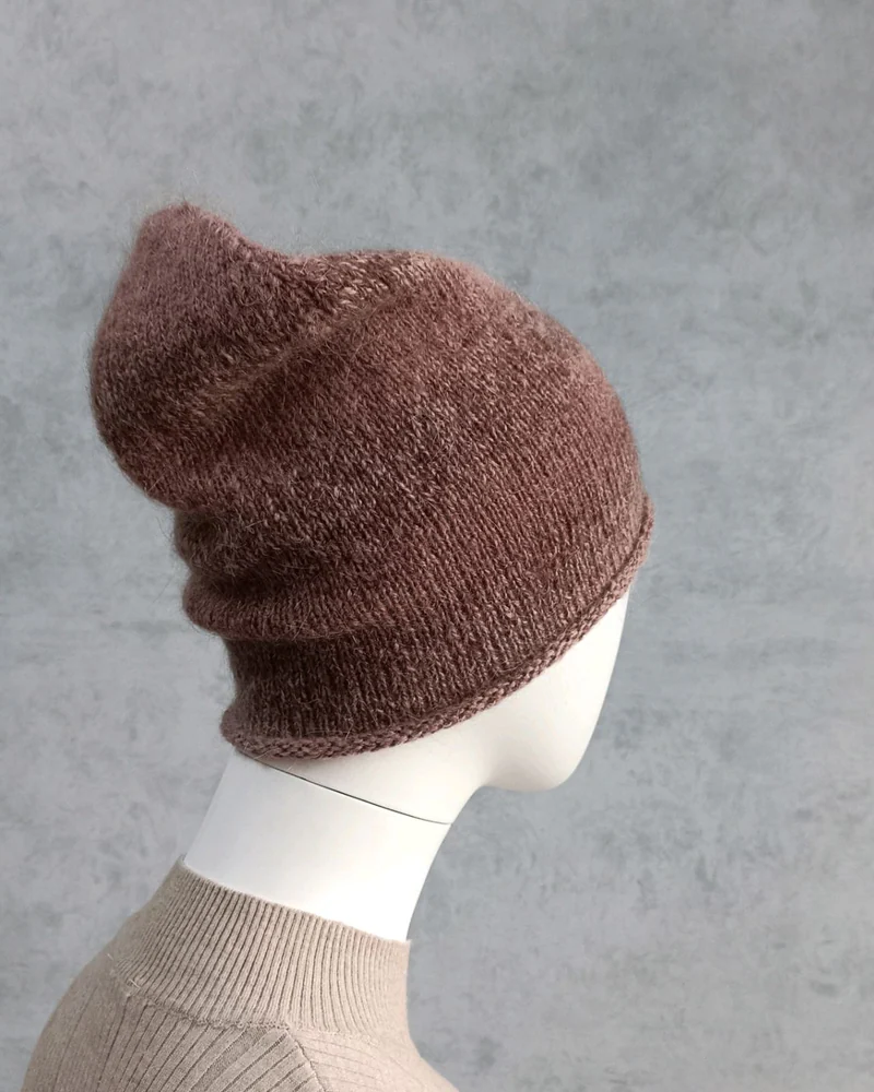 Шапочка бини Kid Mohair — Ягодные переходы