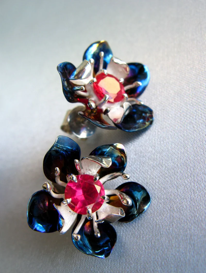 Серьги "Black Sakura"
