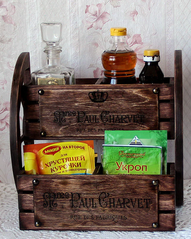 Полочка для специй и бутылок «french vintage» — Основной