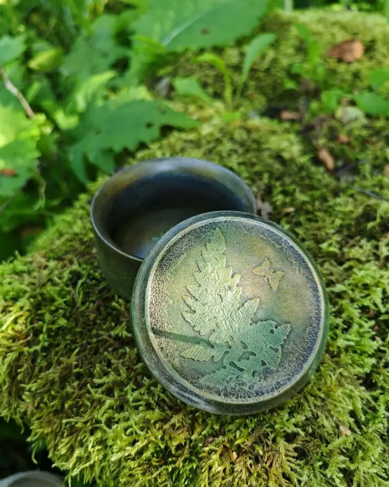 Малая шкатулка с мухоморами