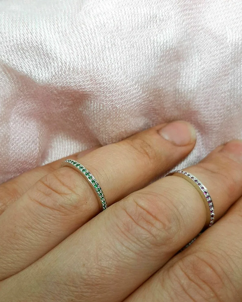 Сет из двух колец с круговой закрепкой