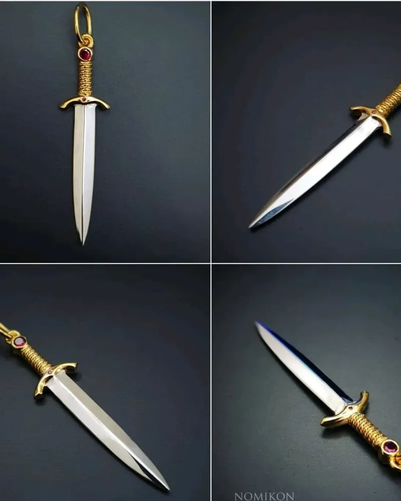 Серебряный Кинжал ( Атаме, Атам, Атхам) с рубинами — Основной