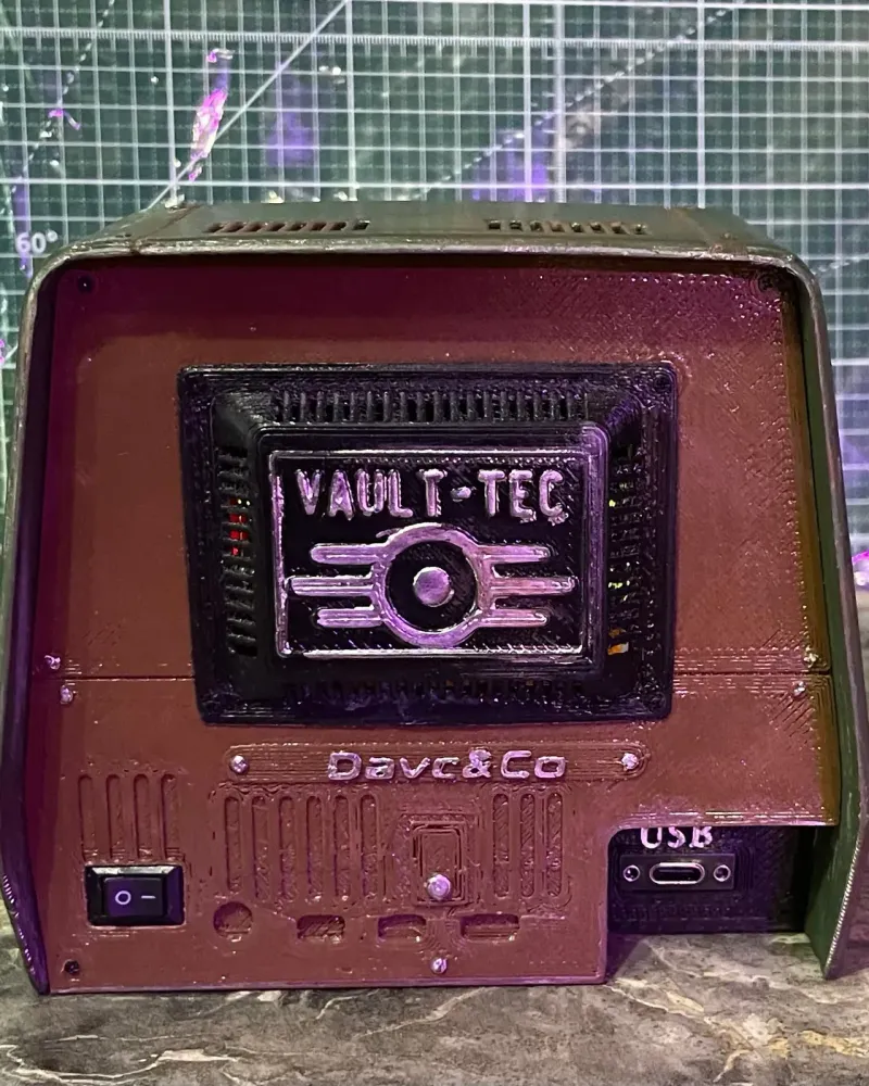 Терминал Vault / RobCo в стиле Fallout с подсветкой, фиолетовый — Фиолетовый