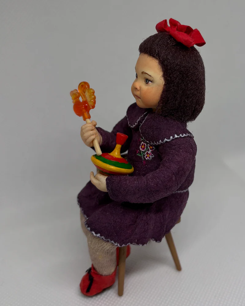 Коллекционная ватная ёлочная игрушка «Маришка»